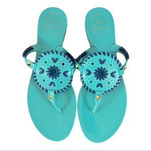 Jack Rogers Turquoise Georgica Jelly Sandals